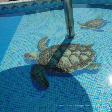 Mosaic Glass Swimming Pool Tile Tortoise Pattern Mosaic Pool Tile Design